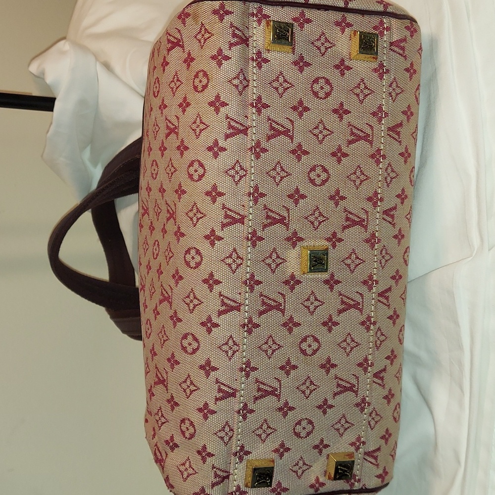 Louis Vuitton Josephine Mini Lin LV Monogram Cerise Satchel Shoulder Bag - Picture 3 of 15